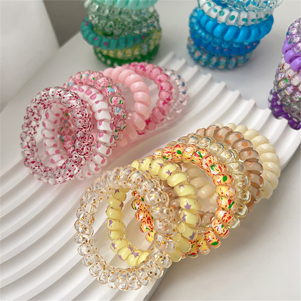6 stücke Süße Nette Bunte Spir – Silicone Band Women Bewertung und Preis
