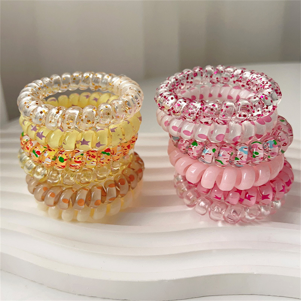 6 stücke Süße Nette Bunte Spir – Silicone Band Women Bewertung und Preis
