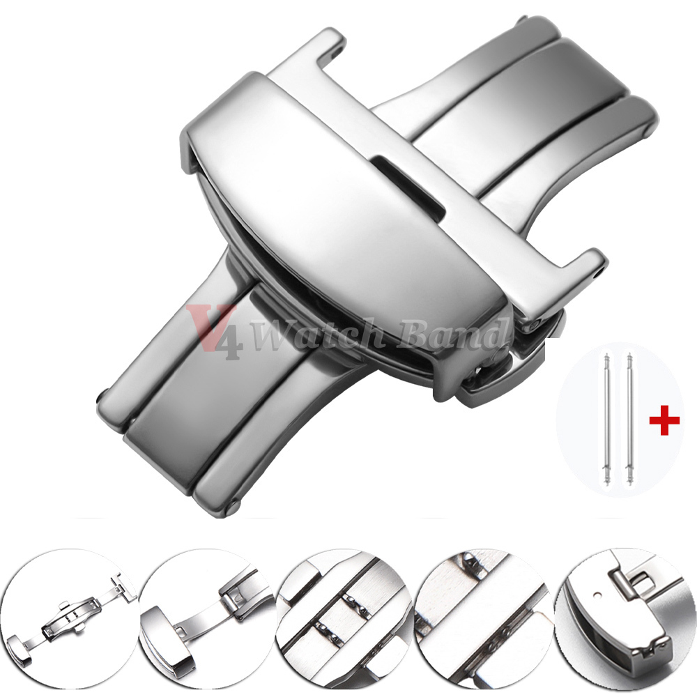 Polierte, matte Doppelknopf-Uh – Butterfly Clasp Deployant Bewertung und Preis