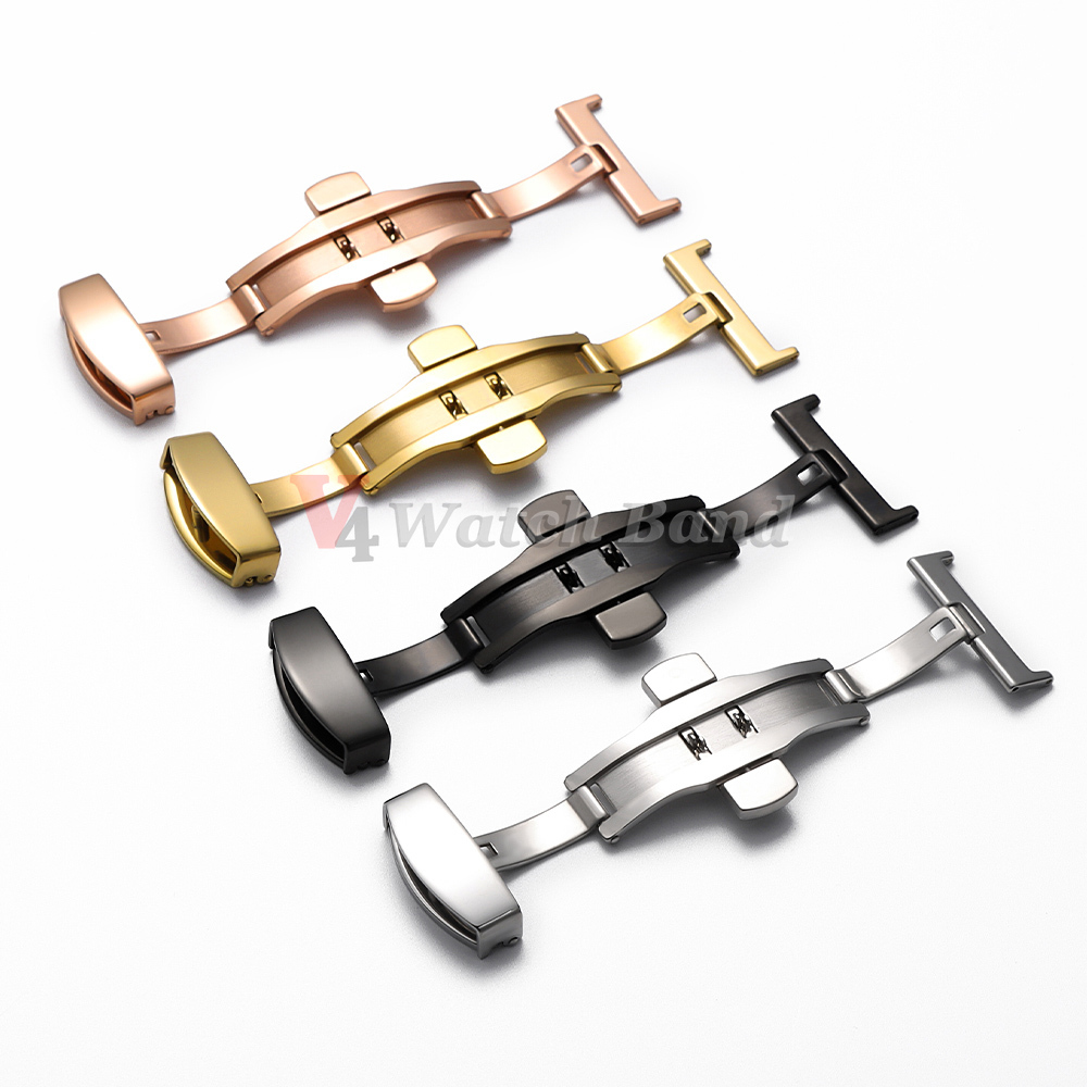 Polierte, matte Doppelknopf-Uh – Butterfly Clasp Deployant Bewertung und Preis