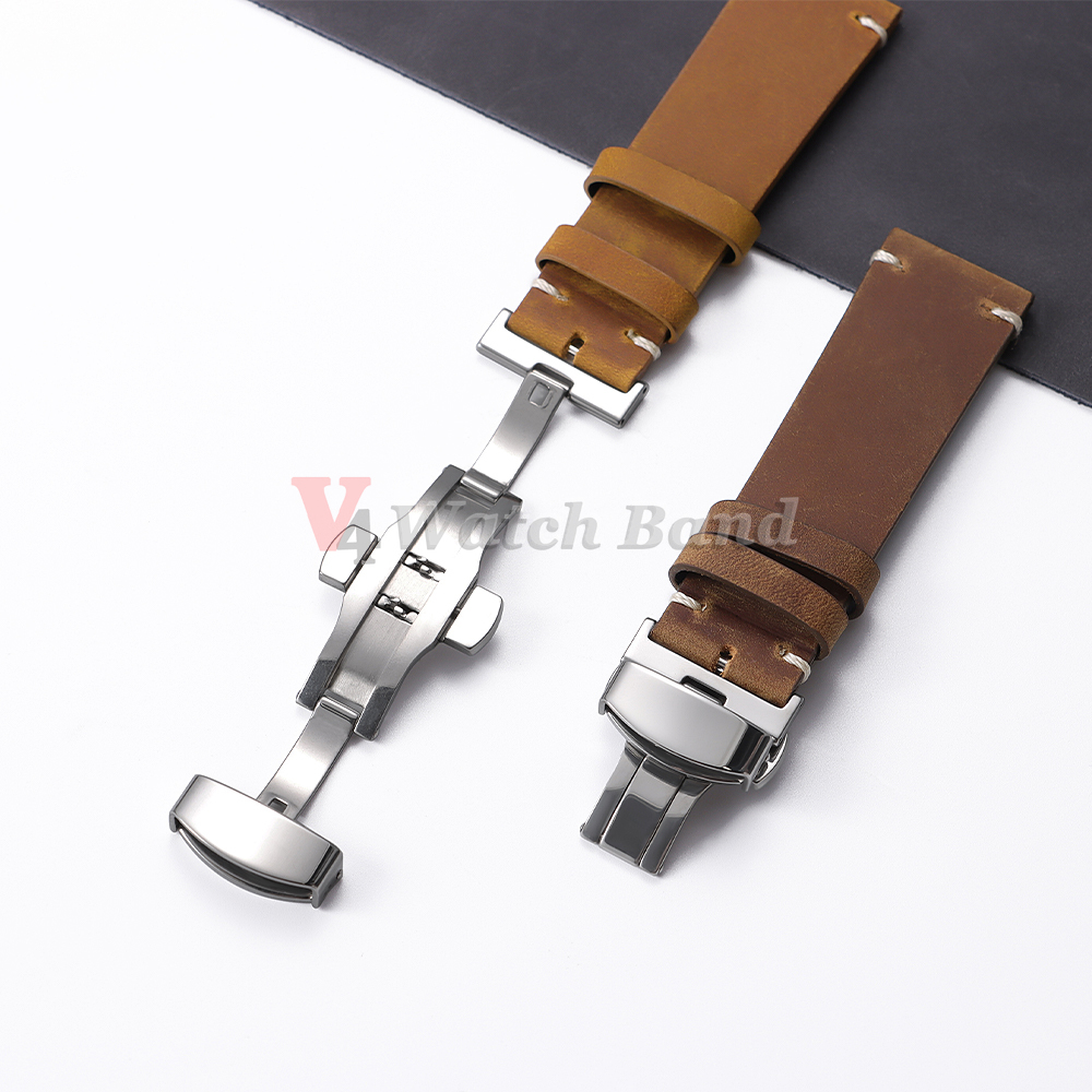 Polierte, matte Doppelknopf-Uh – Butterfly Clasp Deployant Bewertung und Preis