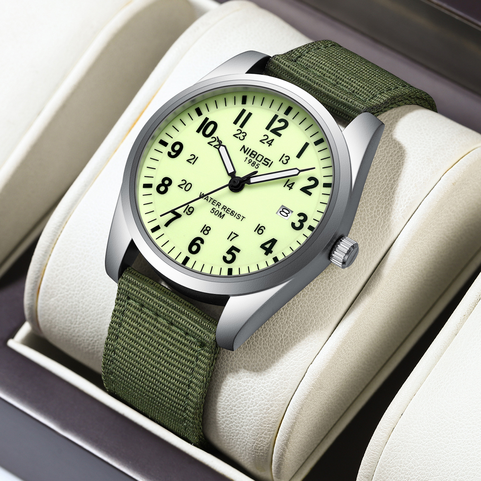 NIBOSI Herrenuhren, analoge Mi – Tropic Strap Vintage Bewertung und Preis