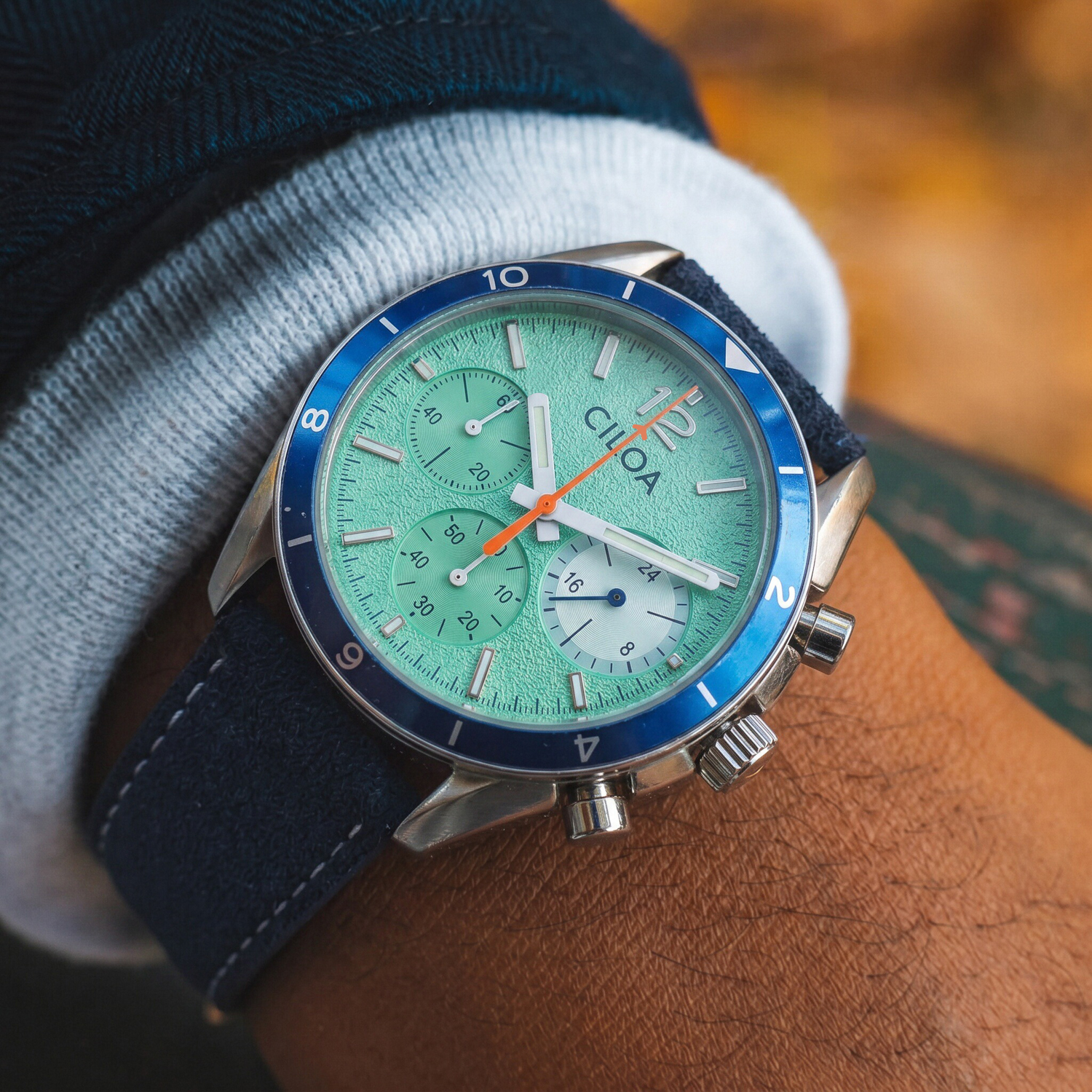 CILOA Herren-Chronographenuhr, – Suede Strap Watch Bewertung und Preis