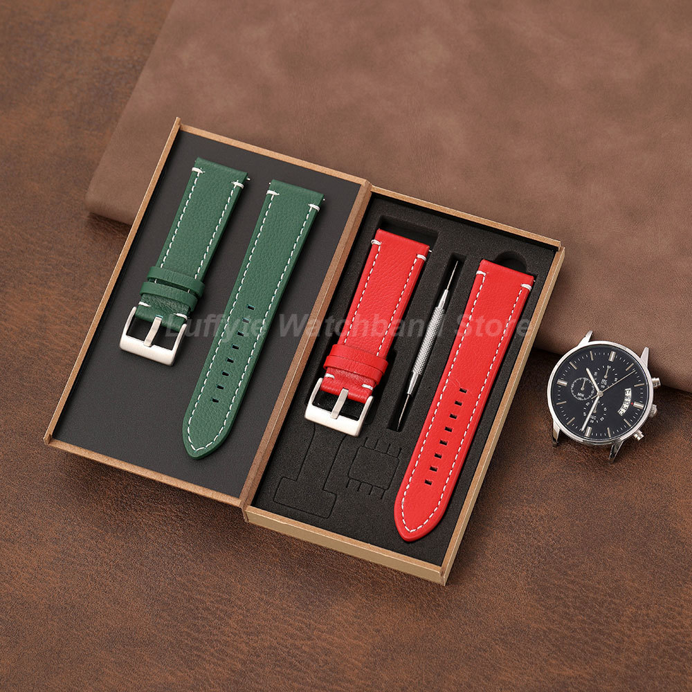 Doppelseitiger Litchi-Textur-A – Leather Strap Quick Release Bewertung und Preis