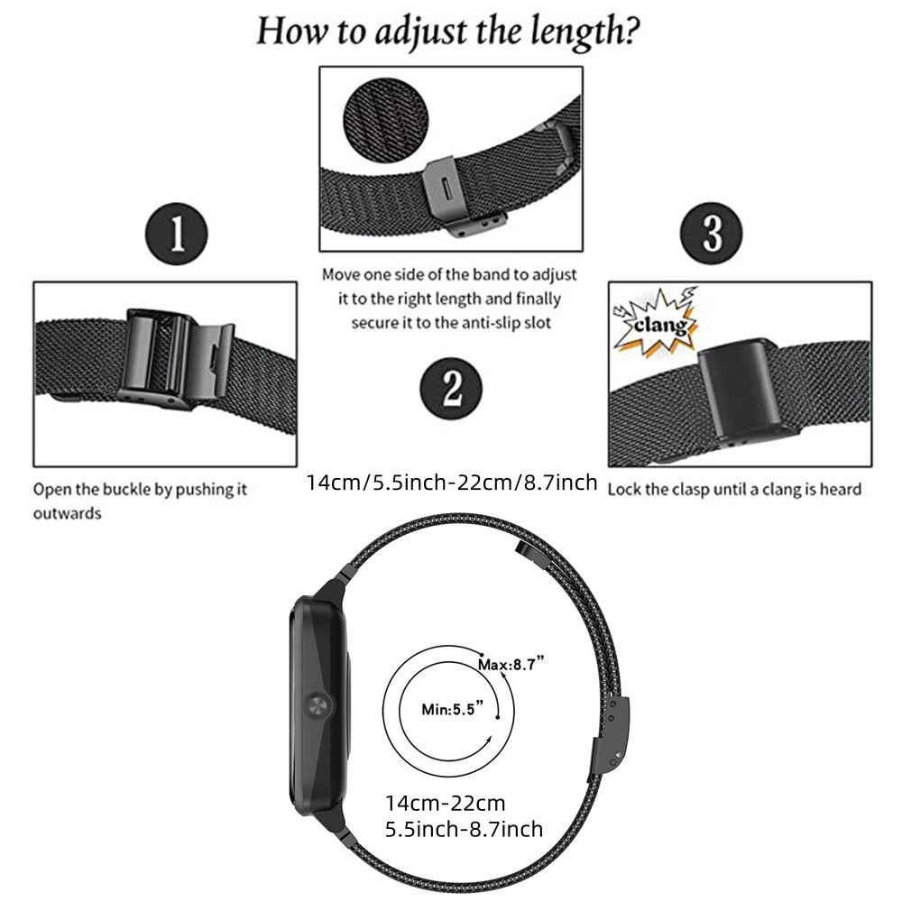 Metallbänder für Fitbit Versa  – Mesh Strap Metal Bewertung und Preis