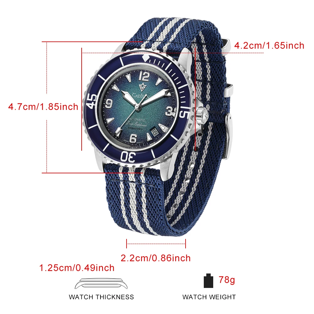 CADISEN Deep Explorer MIYOTA 8 – Canvas Strap Watch Bewertung und Preis