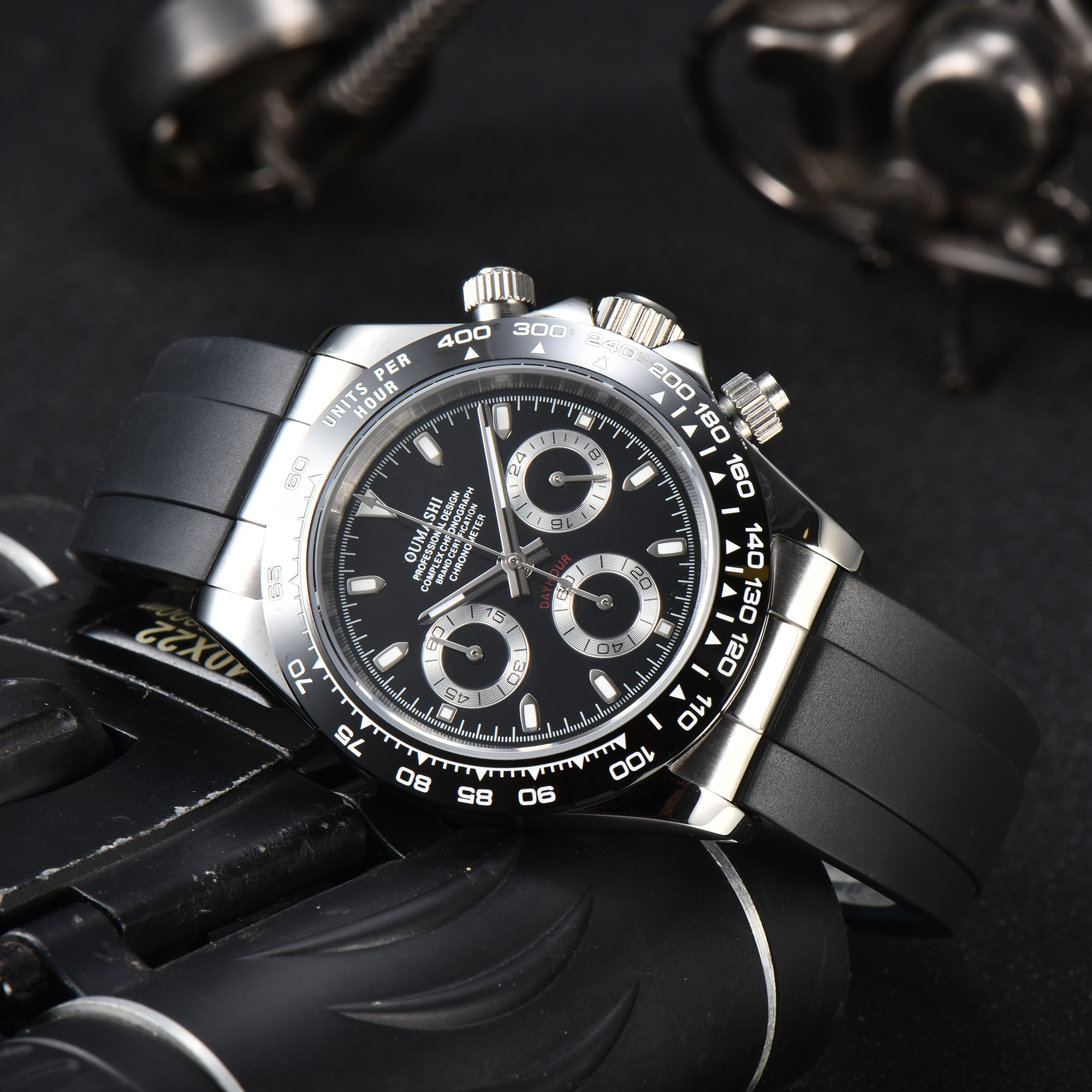 Herrenuhr aus Edelstahl, lässi – Rubber Strap Diver Bewertung und Preis