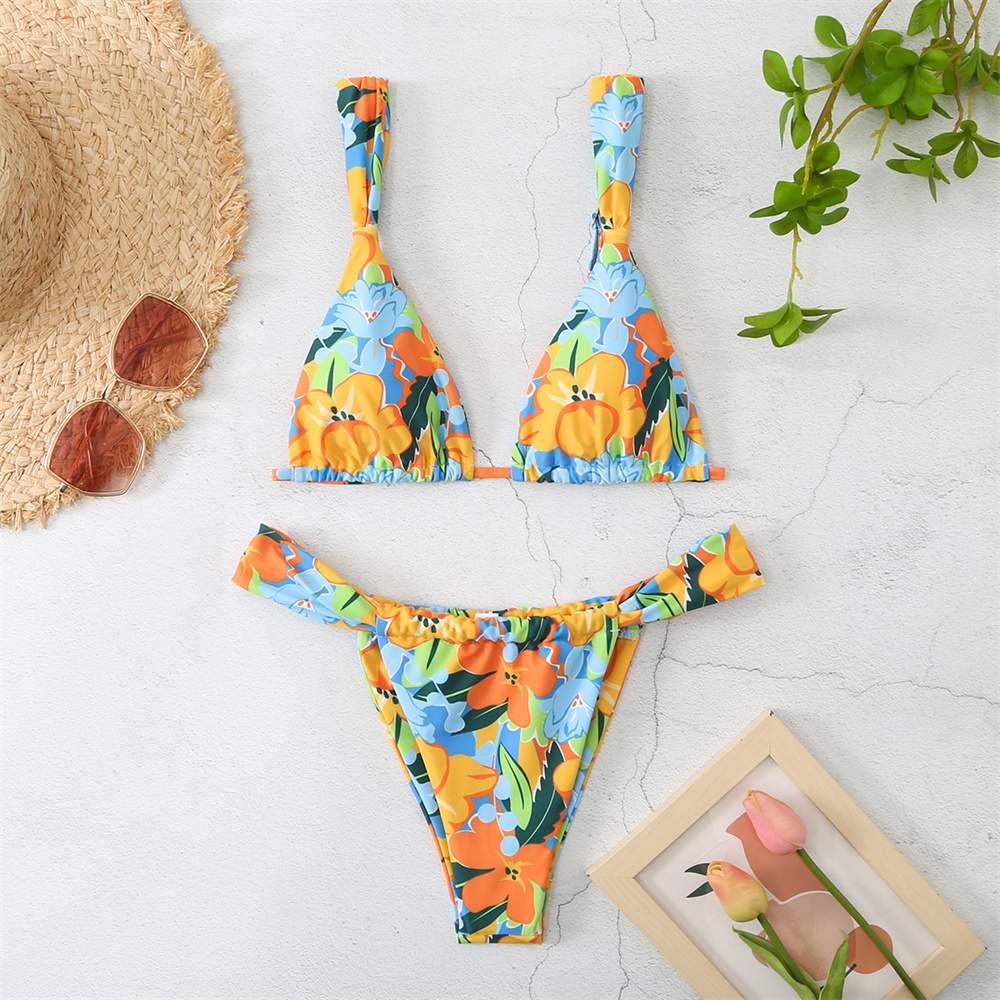 Vintage Print Bikini Tanga Trä – Tropic Strap Vintage Bewertung und Preis