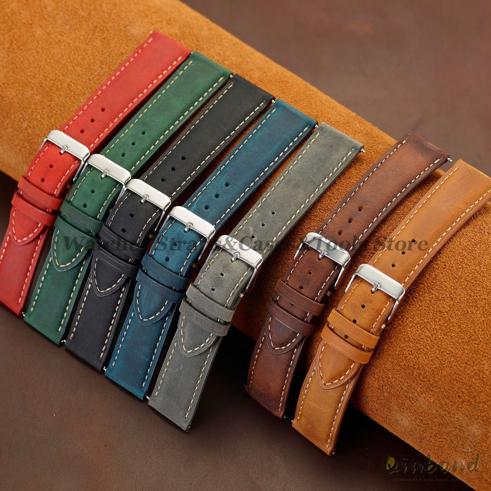 Vintage Rindsleder Uhrenarmban – Leather Strap Quick Release Bewertung und Preis