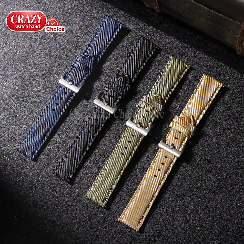 20 mm 22 mm Canvas-Leder-Geweb – Canvas Strap Watch Bewertung und Preis